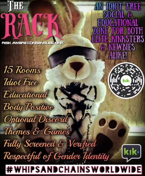 
🐰Calling all Kinky Folk 🐰 🐣Join Us This Easter  @ The RACK 🔞 BDSM Community  Find Us On KiK at #whipsandchainsworldwide by Thundererr