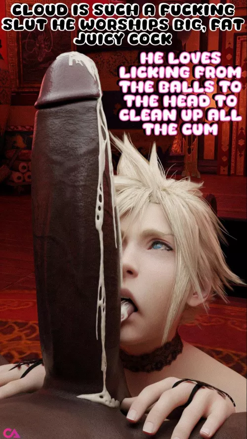 Cloud Fucking Loves Big COCK & The Taste Of Cum 🥵🥵 by OpenAccountt