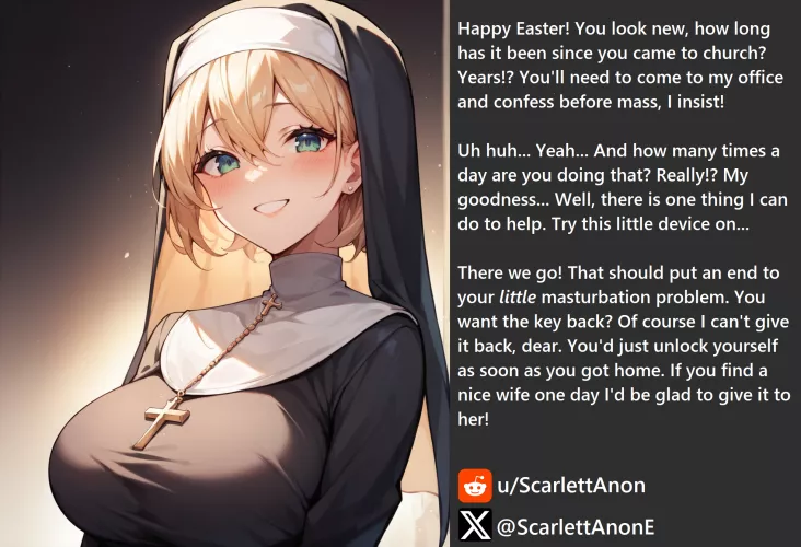 Happy Easter! Hope you weren't planning on anything naughty today. by ScarlettAnon