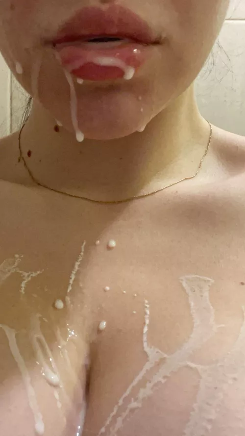 Horny little wasian slut. Sometimes I cover myself in fake cum and play with myself thinking about a BWC or BBC gangbang...  by Benzaiiiten