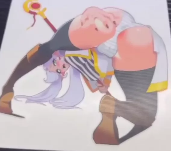 LF Color Source: Ass focus, Blush, Boots, Elf, Frieren, Looking at viewer, Panties, Staff, Stripped Panties, Sousou no Frieren, Thigh highs, Twintails by AaronNCB