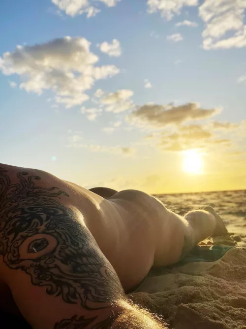 Morning sunshine at Birdie beach Australia. by Nakedquad