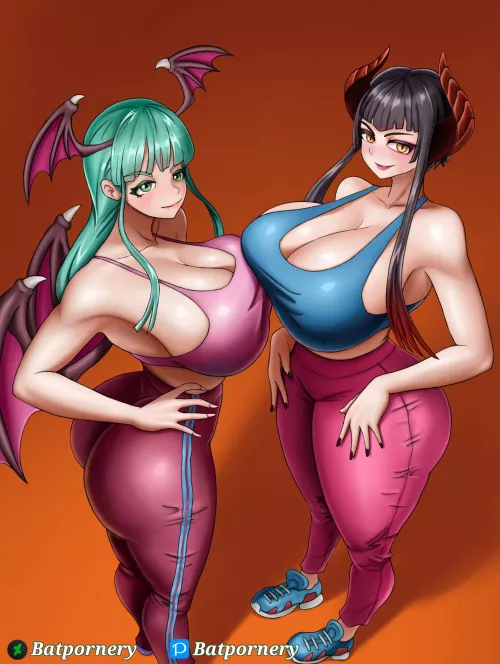 Morrigan and Eliza (Batpornery) [Darkstalkers, Tekken] by PMatty73