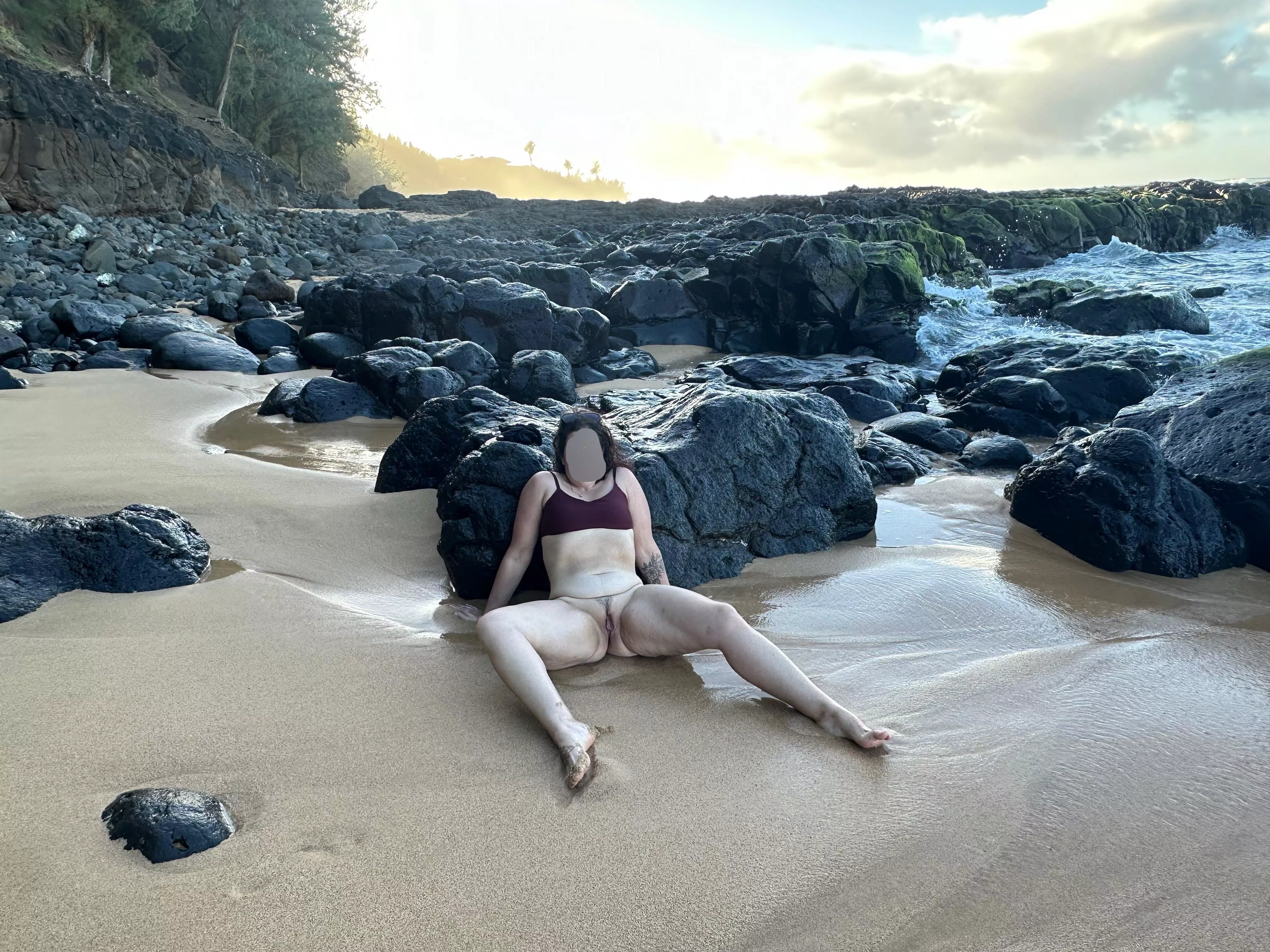 On the beach, ready for you posted by RaynaNThunder