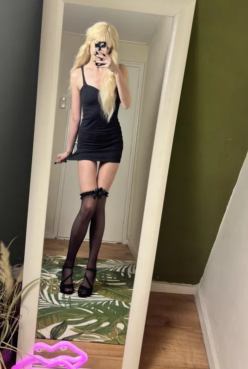 Tight and short little black dress  by LanaPeaches__