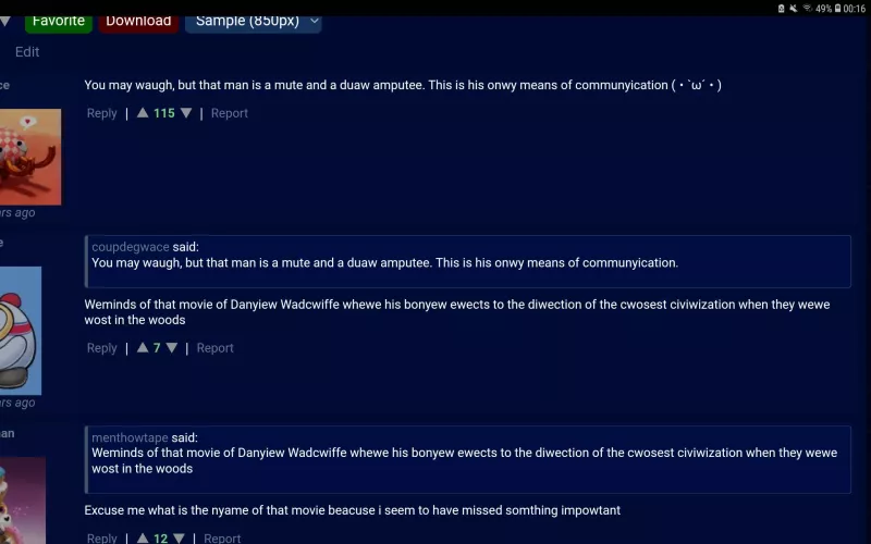 A certain furry website has changed all L and R into w for apeil fools by eric_the_demon