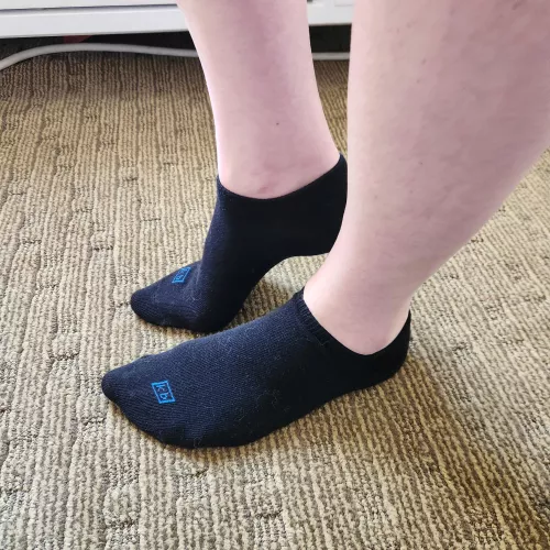 Although white is my go to sock color, I'll throw on black socks occasionally too.  by leggingsgirl15