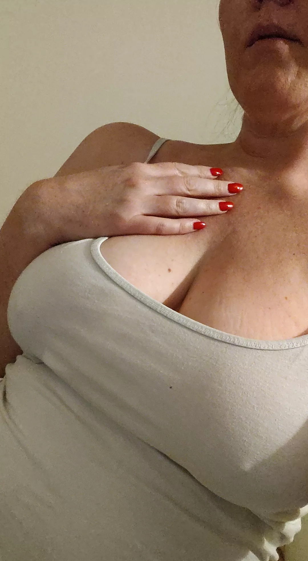 Being braless in a singlet is the best  posted by Nerdy_Milf84