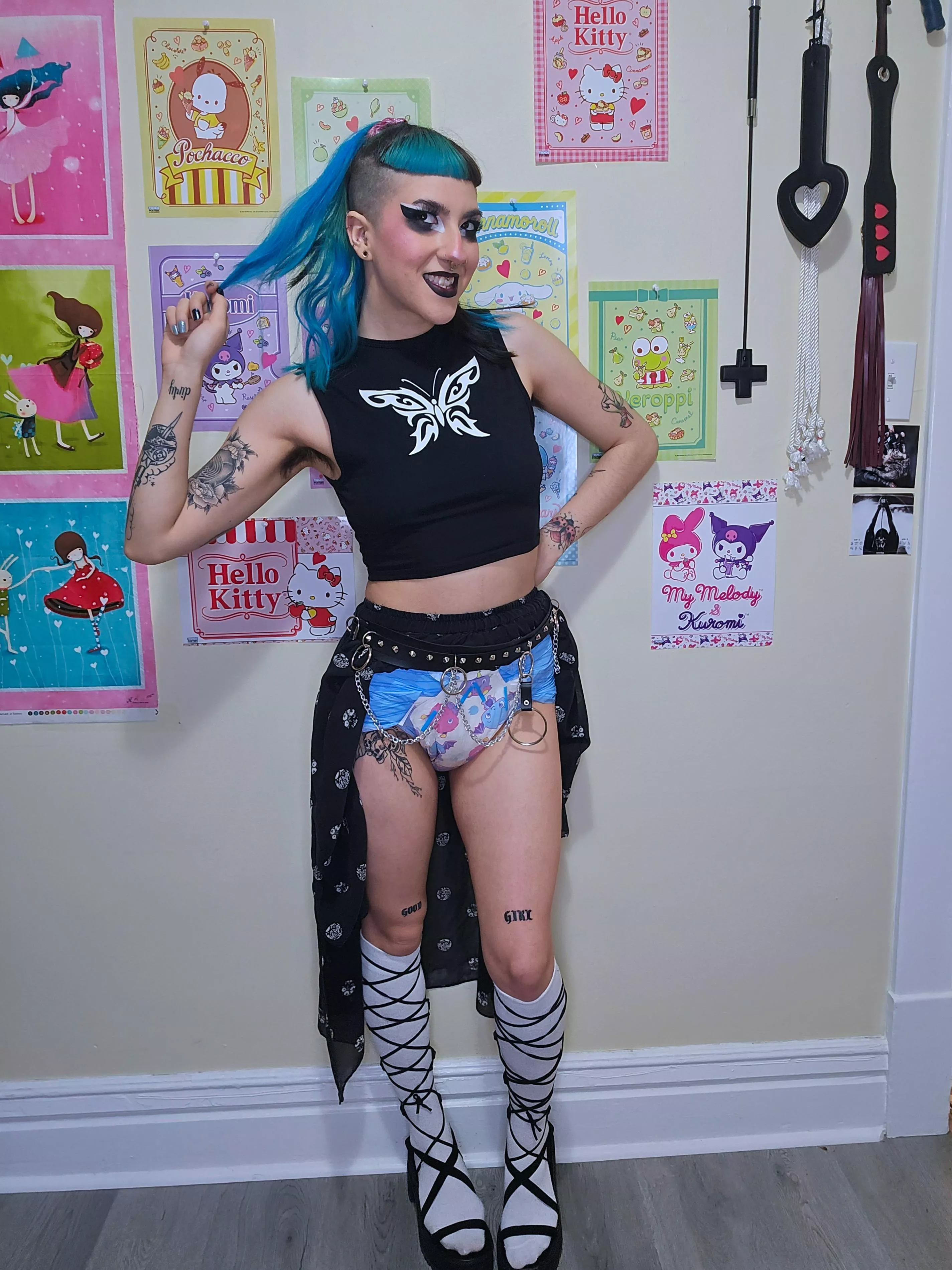 Come on goth diaper barbie, let's go party!  posted by deathcorediva