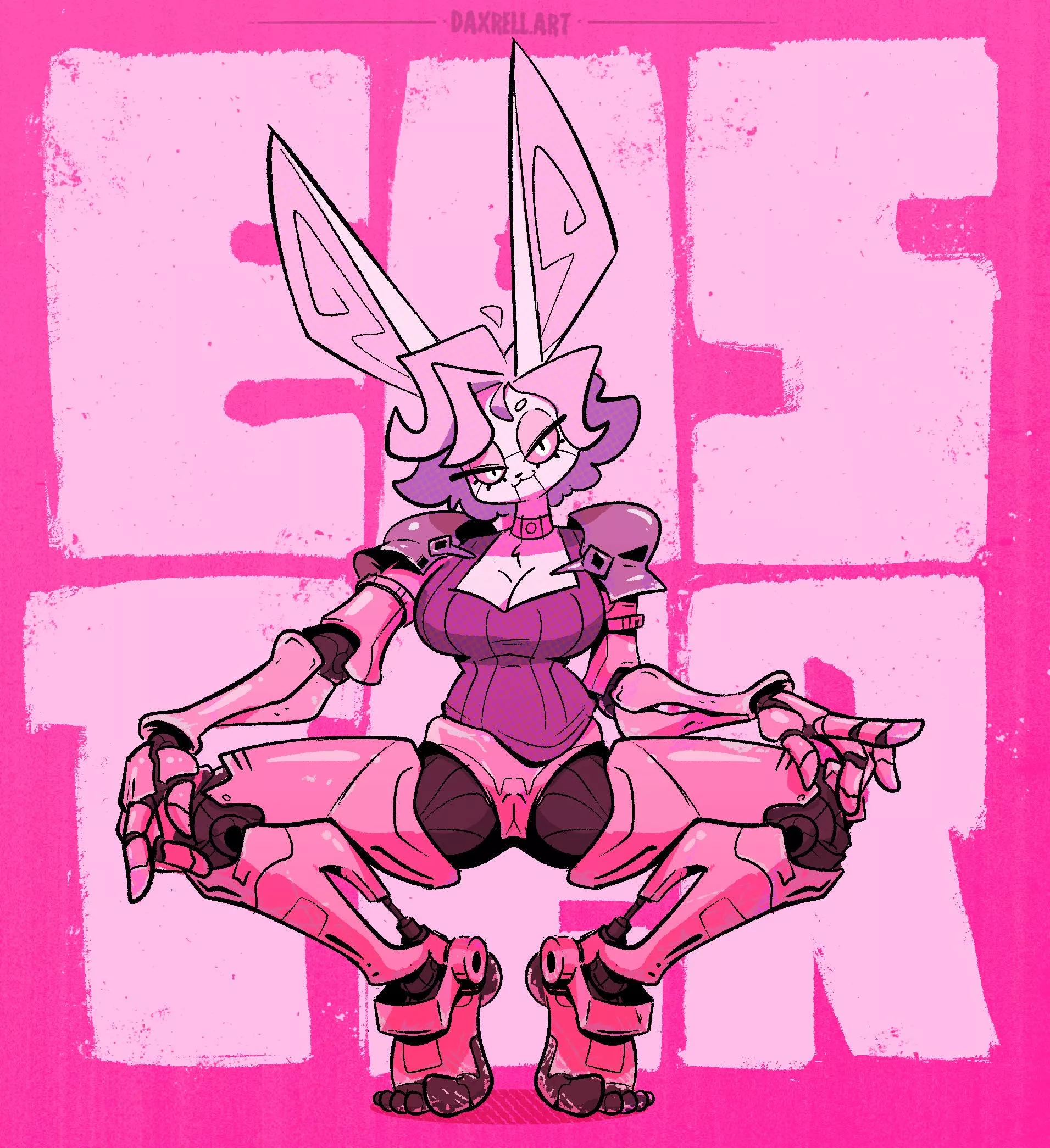 Easter Cyberpunk Bun ( art by me ) posted by Goblynoid