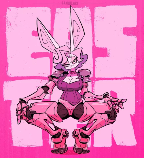 Easter cyperpunk bun ( Art by me ) by Goblynoid
