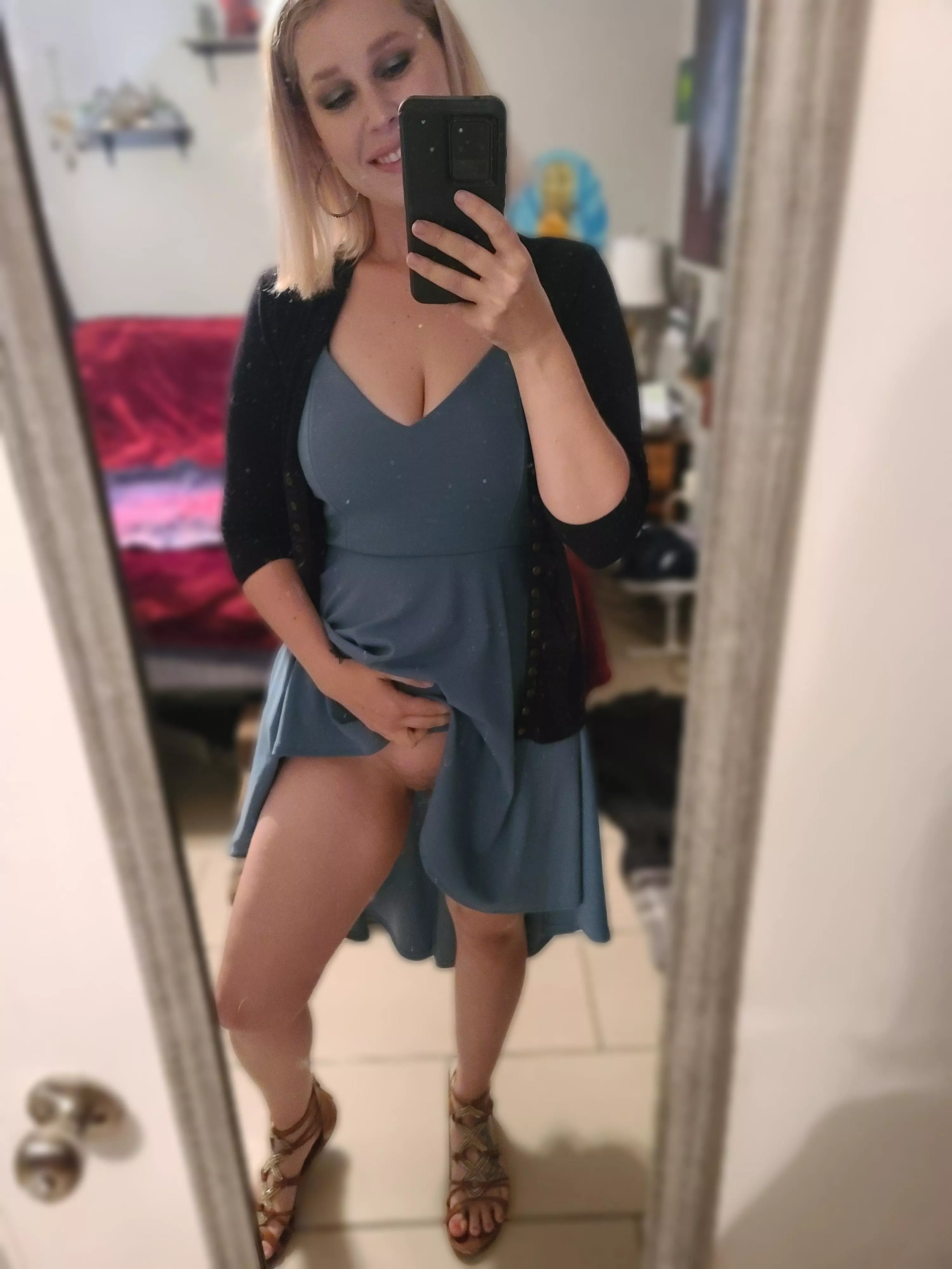 Headed to Easter services. No panties.  posted by RoxyReign18