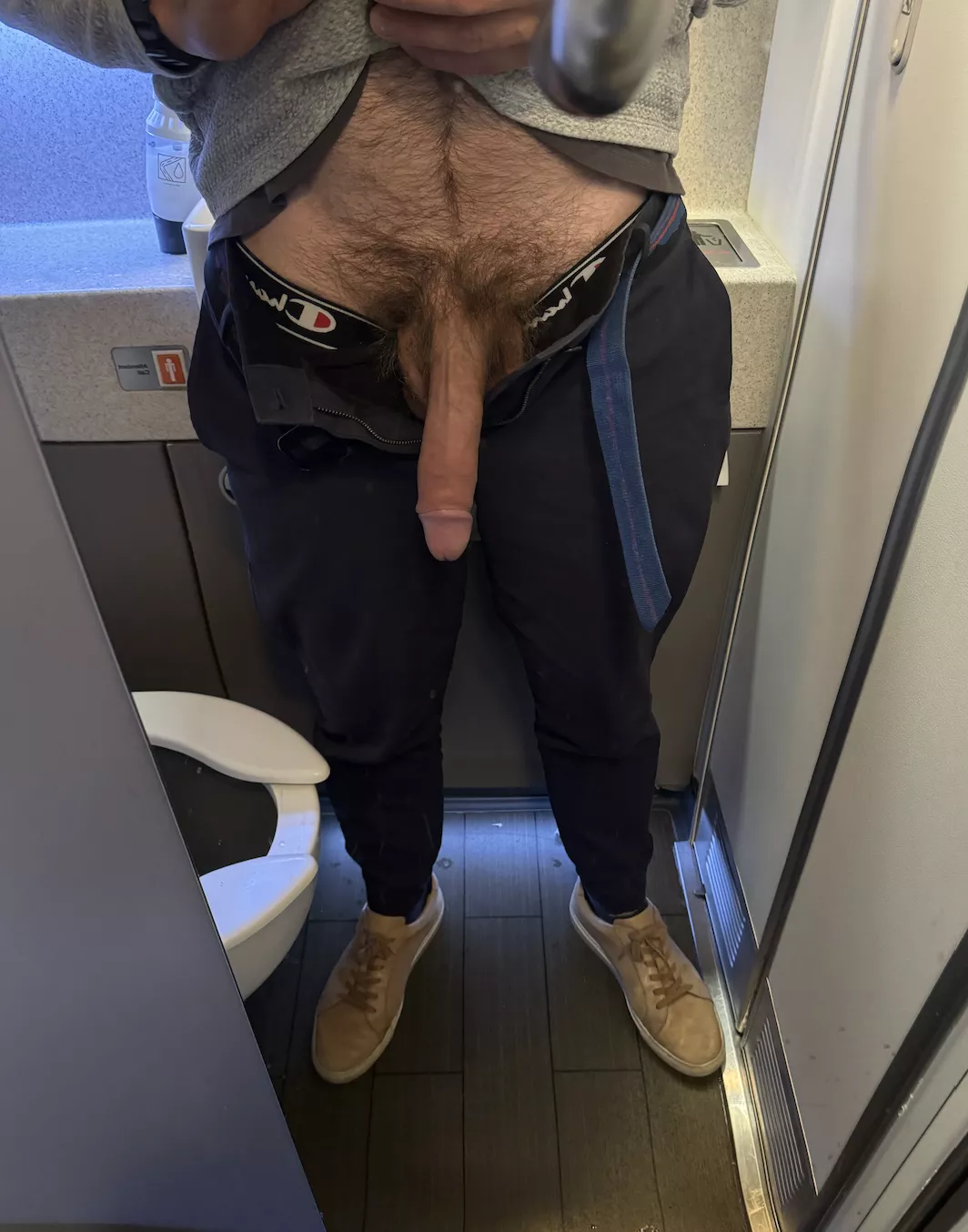 I am the guy ahead of you, taking forever in the airplane lavatory. posted by thepool_boy1