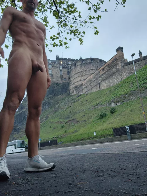 Naked landmark series: Edinburgh Castle  by publicnakedrun