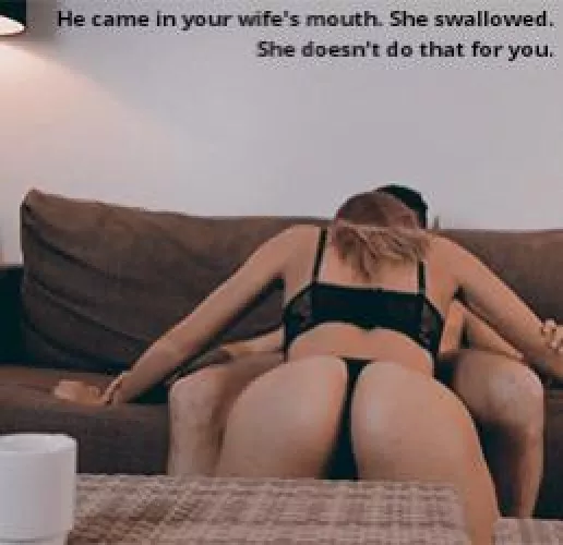 She’s sitting next to you at dinner with a belly full of his cum by No-Balance5640