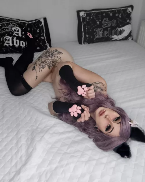 The kitty need headpats 🖤✨ by AnqelNova