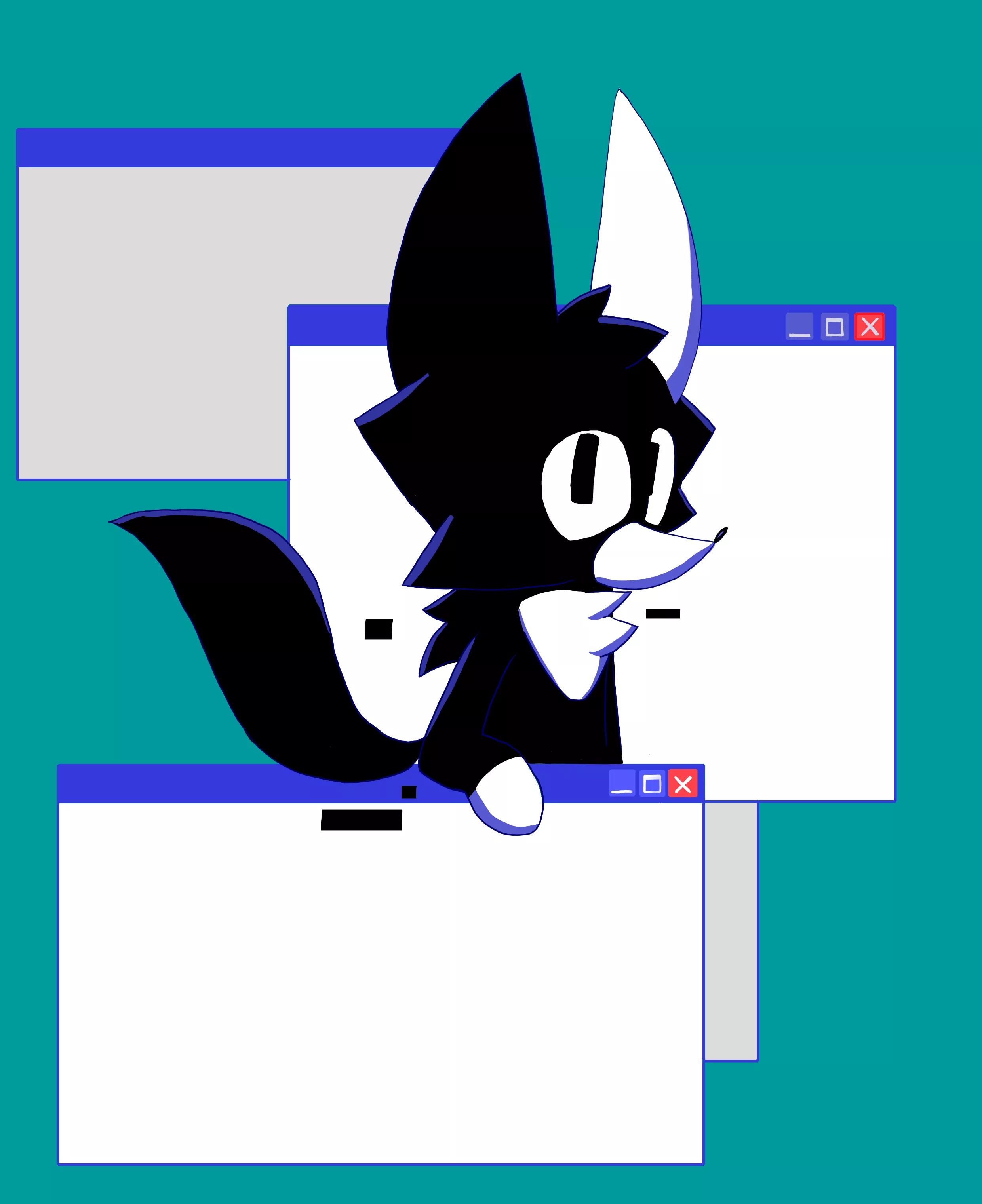 View Via Monitor. Just a fluffy virus program and also a character from my RPG game :3 posted by Pix_97