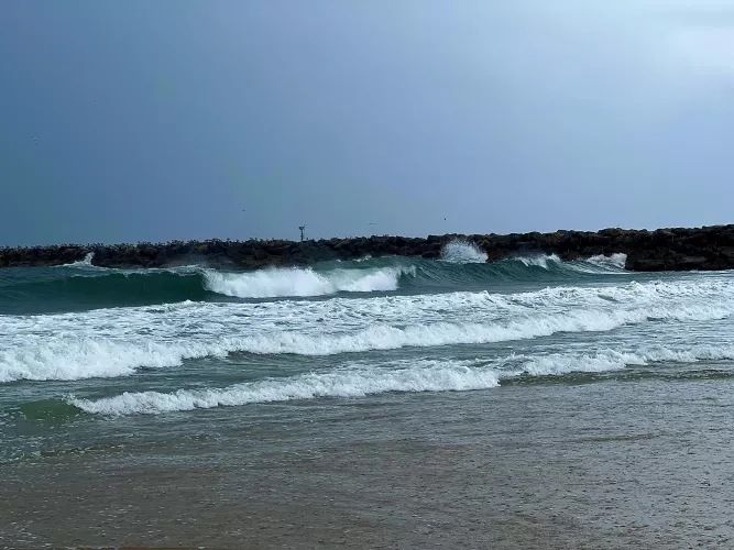 Another picture raining at Corona Del Mar State Beach in Newport Beach California  by lanafre04
