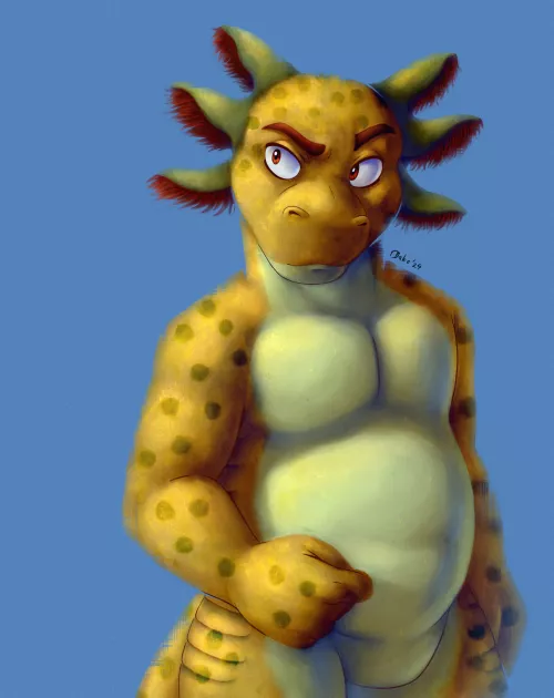 Aquatic western tiger salamander // Art by me by spacetank