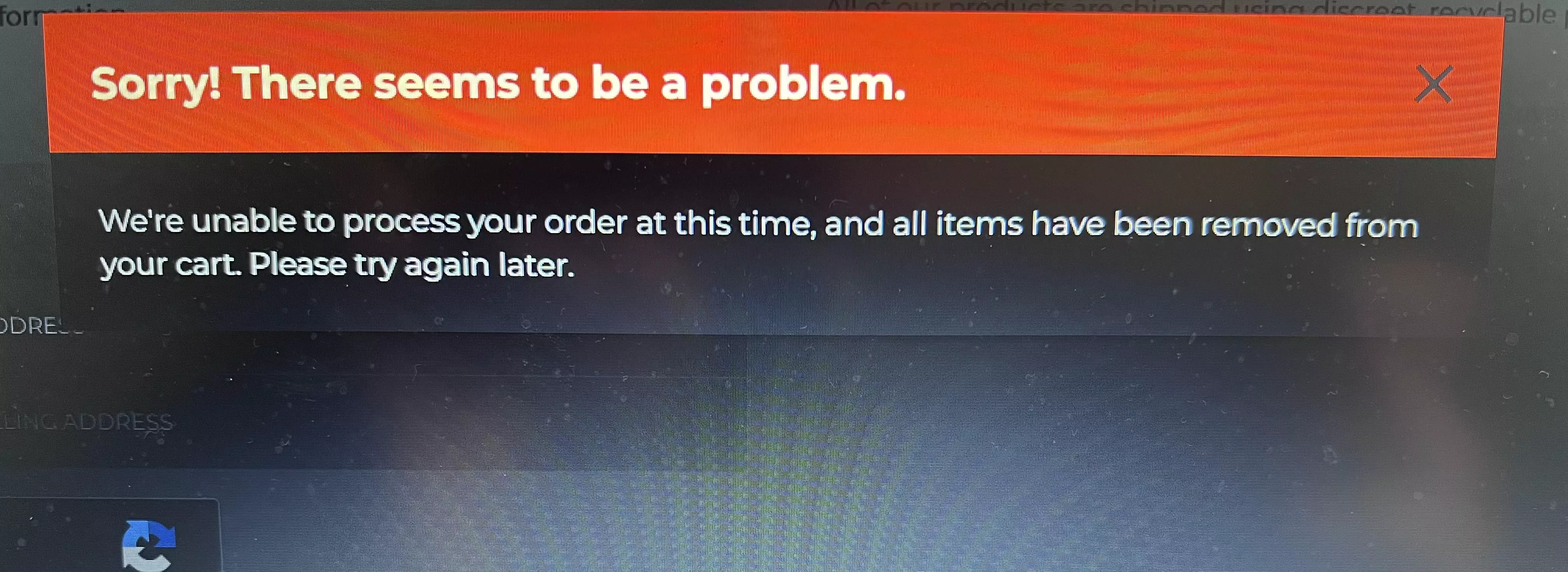 I’m trying to pay but every time there’s this message what do I do?!!? posted by Alex_il_tizio