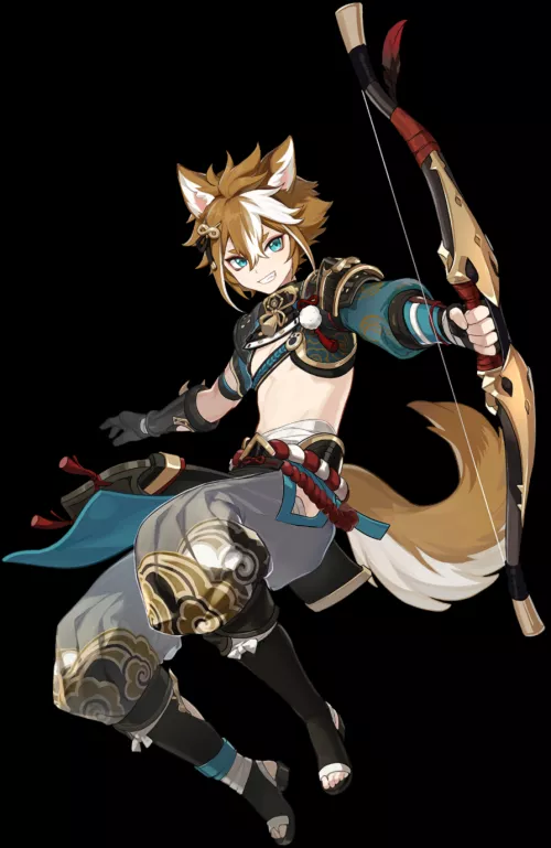 {Request}:Can I get a gorou vore please, It's very rare to fine tbh btw the character is from genshin impact. I want him to eat me when you touch his ears/tail. by Standard-Lunch-3927