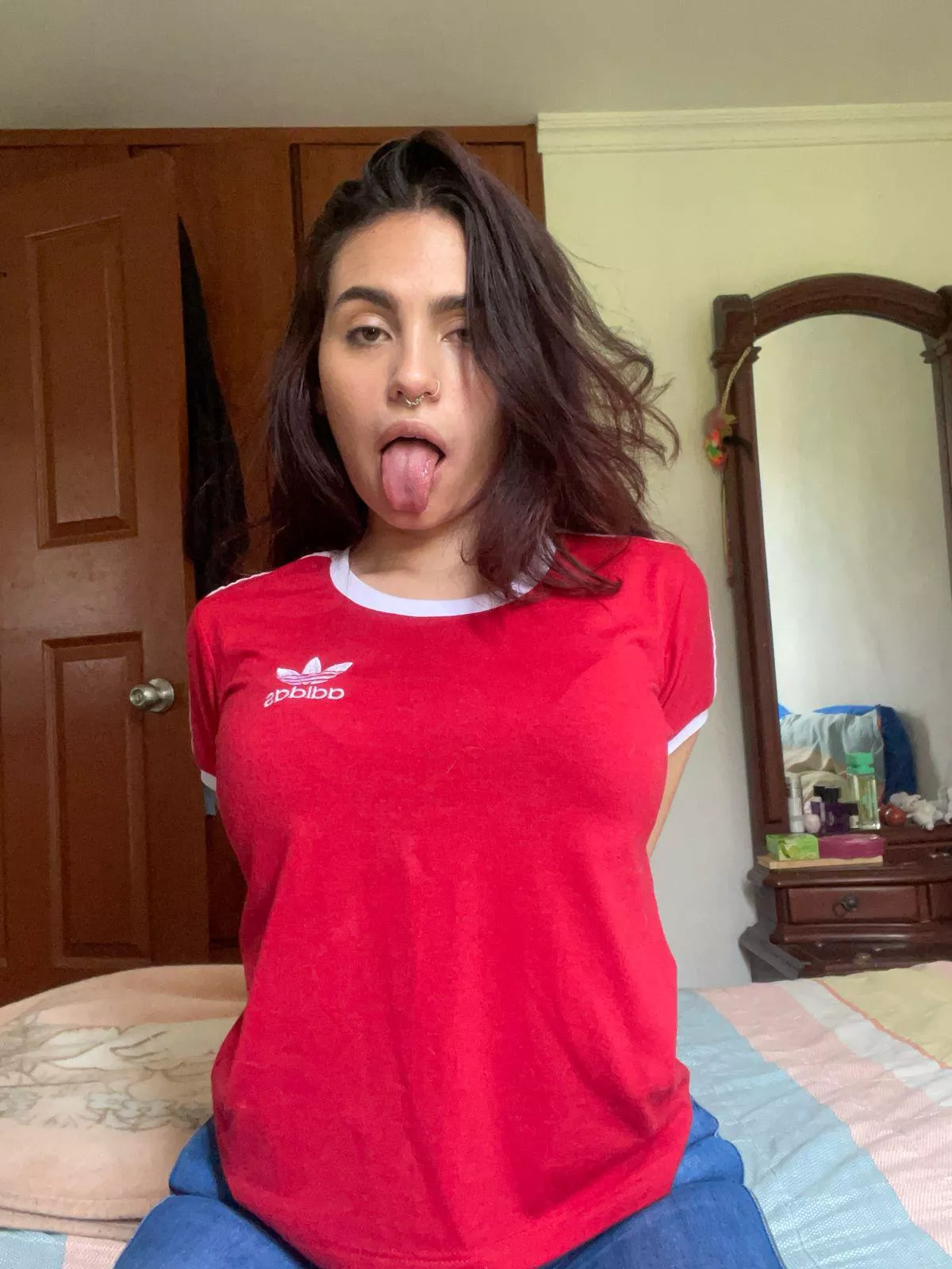tongue out is always attractive, do you agree?  posted by LatinaJasmin