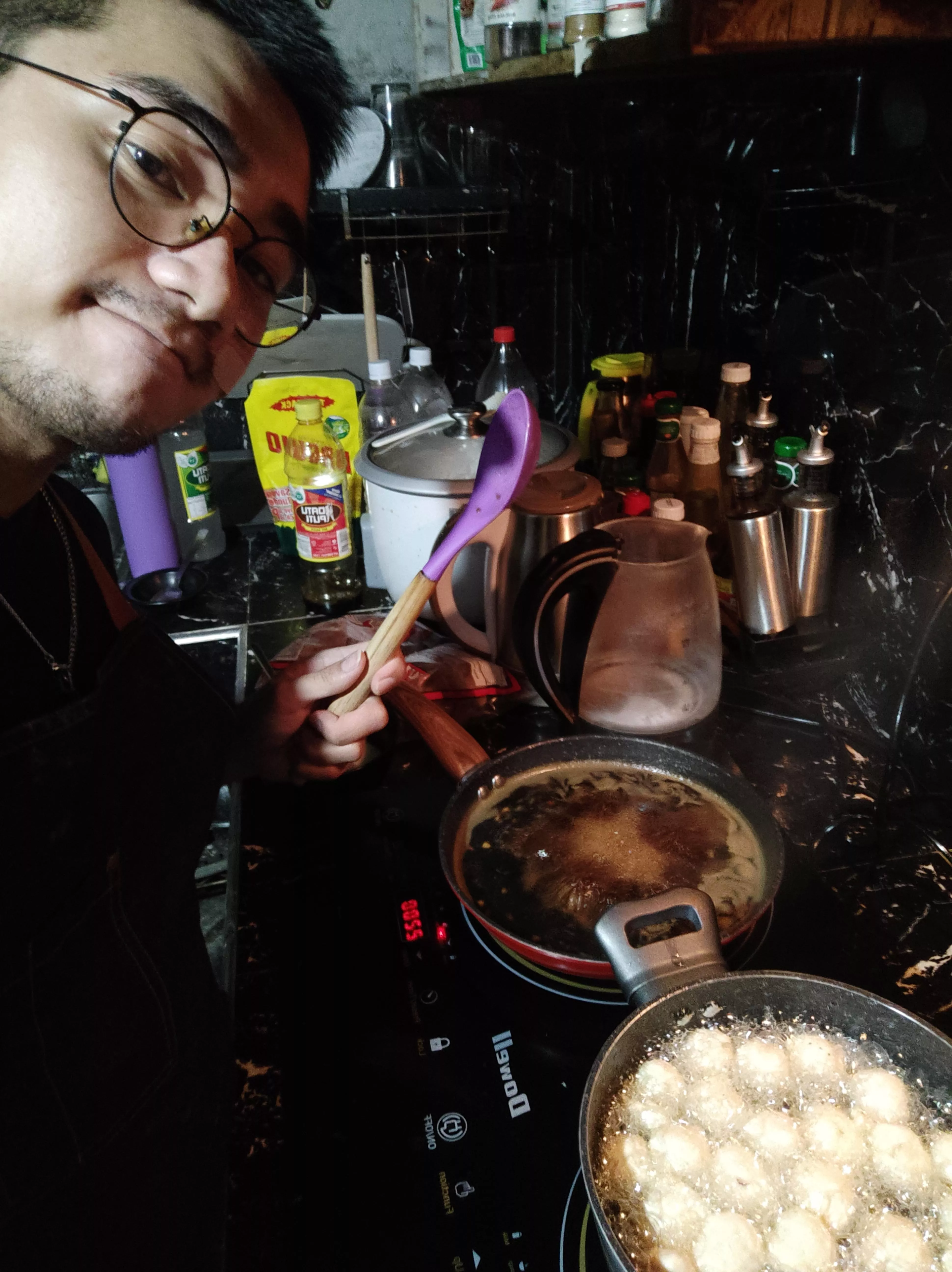 Was about to shower but then my mother wanted a snack... So I am cooking again 😂 posted by VersaVers