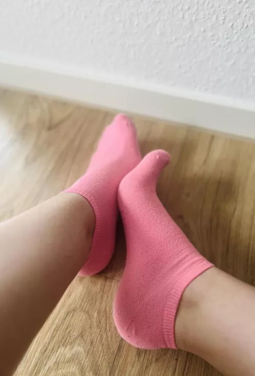 Do you like my pink socks? [F] by Middle_Performer4821