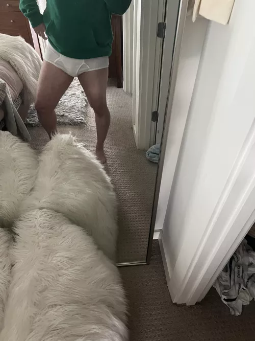 Familiar outfit 😁 Hanes and hoodie by Briefs_are_best