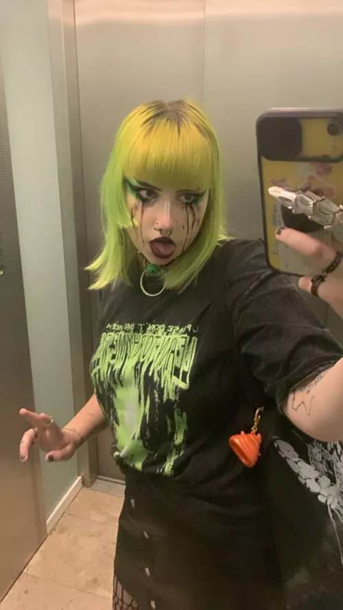 goth neon baby by AliceSuicide