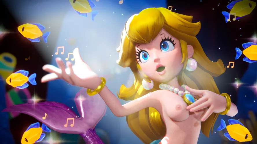 Mermaid Peach (Princess Peach Showtime) by FrancisLouiss