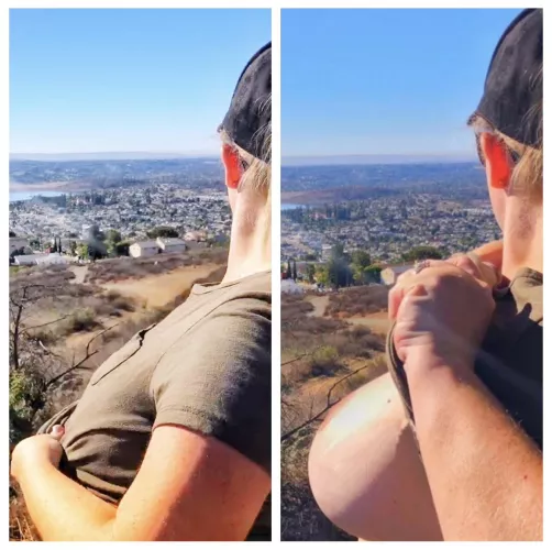 Pulling your tits out while hiking is the best feeling! Makes hubby horny too! ;-) by Curioushubsandwife