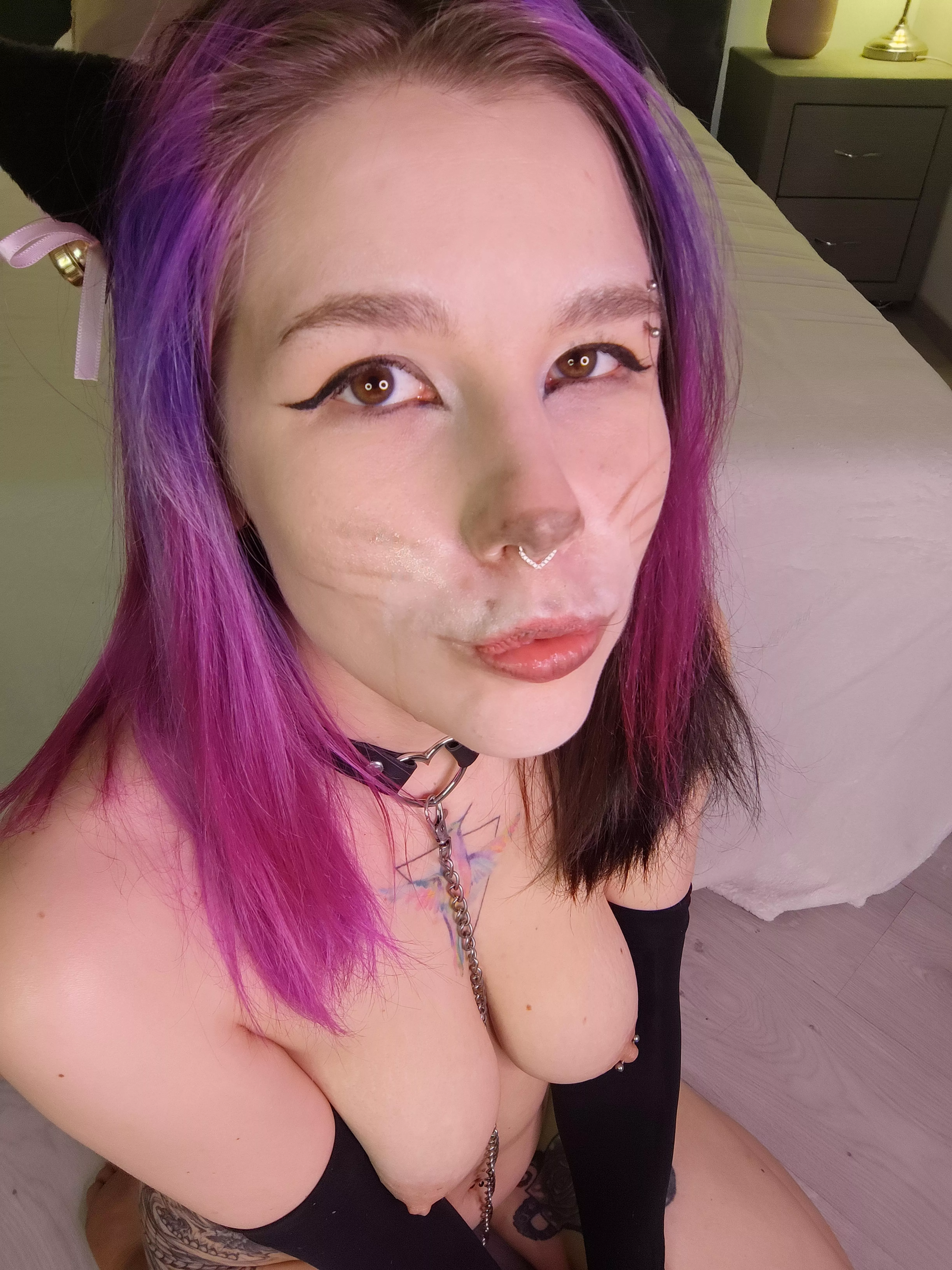 Purple sexy kitten posted by EnchantingGoddess