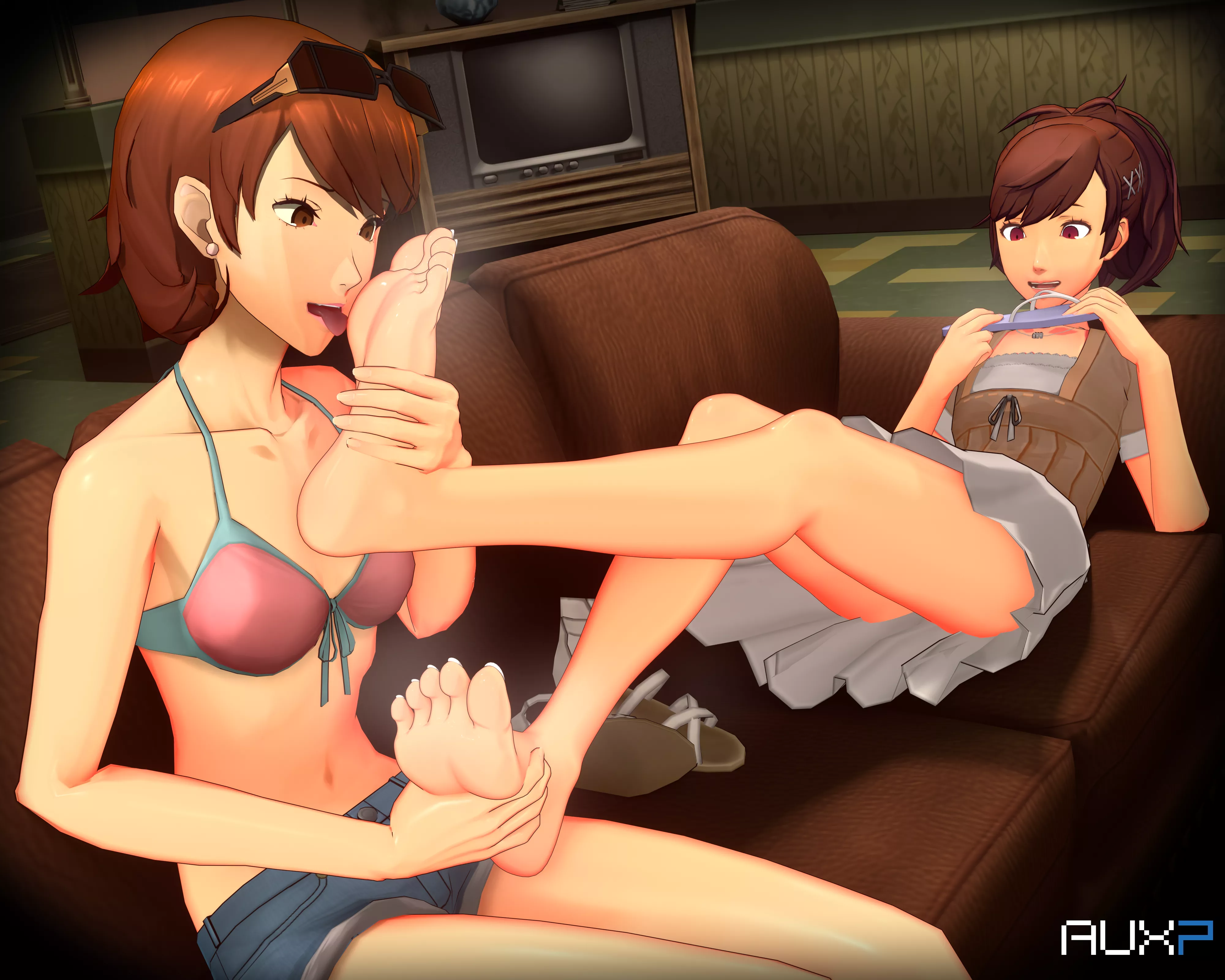 Yukari and Kotone (Persona 3) [Artist: AUXP] posted by ComaOfSouls