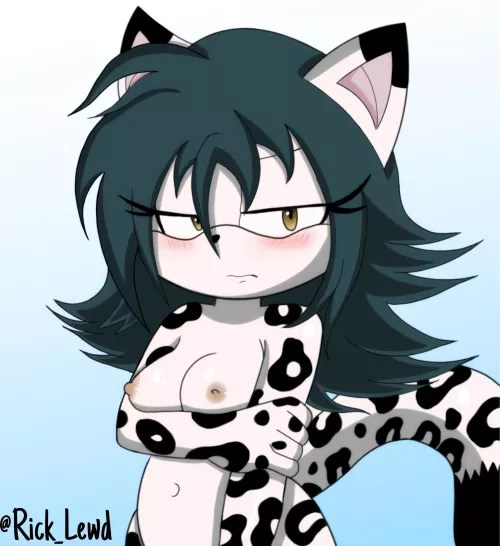 D-do you think they're cute? [My OC Lucatiel the snow leopard] (made by me: Rick_Lewd) by rickAMV