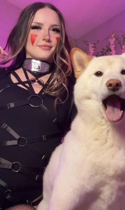 Mochi and I did a fun cosplay on Kiba and Akamaru🥷🏼🐕 what do you guys think?  by highitsry