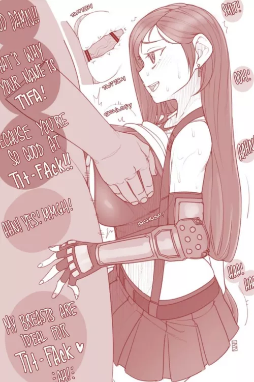 Perfect for tit-fuck (Tifa Lockhart) by Dionareenath