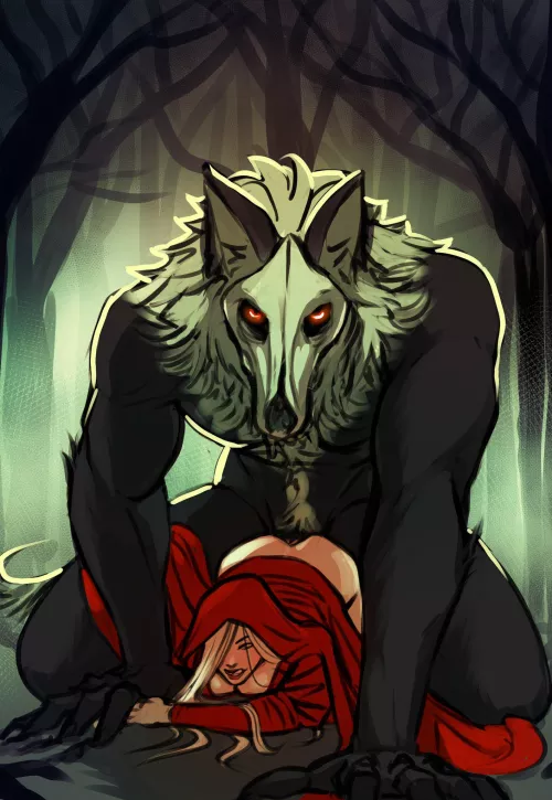 Red Riding Hood and the wolf (Frankensteinsm2) by Lusty_Commissar