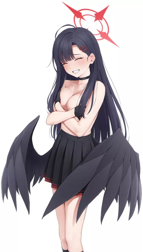 Sexy and cute angel waifu by reversedturnover
