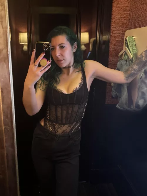 Sexy in a lace bodysuit by sirenskiss3