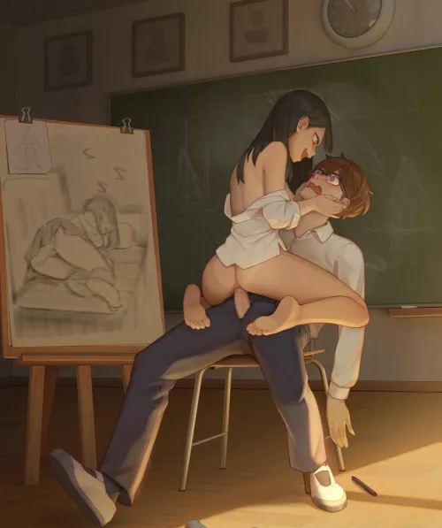 taking a break from drawing by Background_Bag_5234