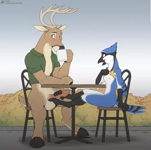  Cafe footjob (jishinu) [MF] by Honey_Bot_OwO