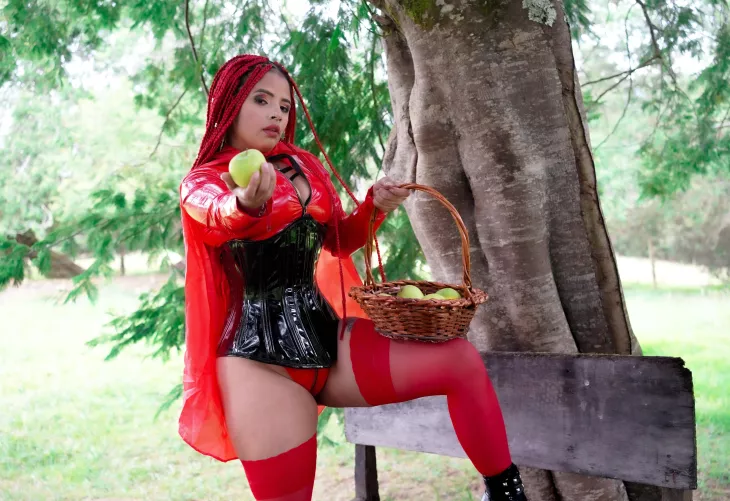 Eat this apple, wolf, and don't touch Grandma and me by plagueyraft42