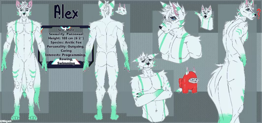 Made a small refsheet for a friend of mine by MasuMasuArt