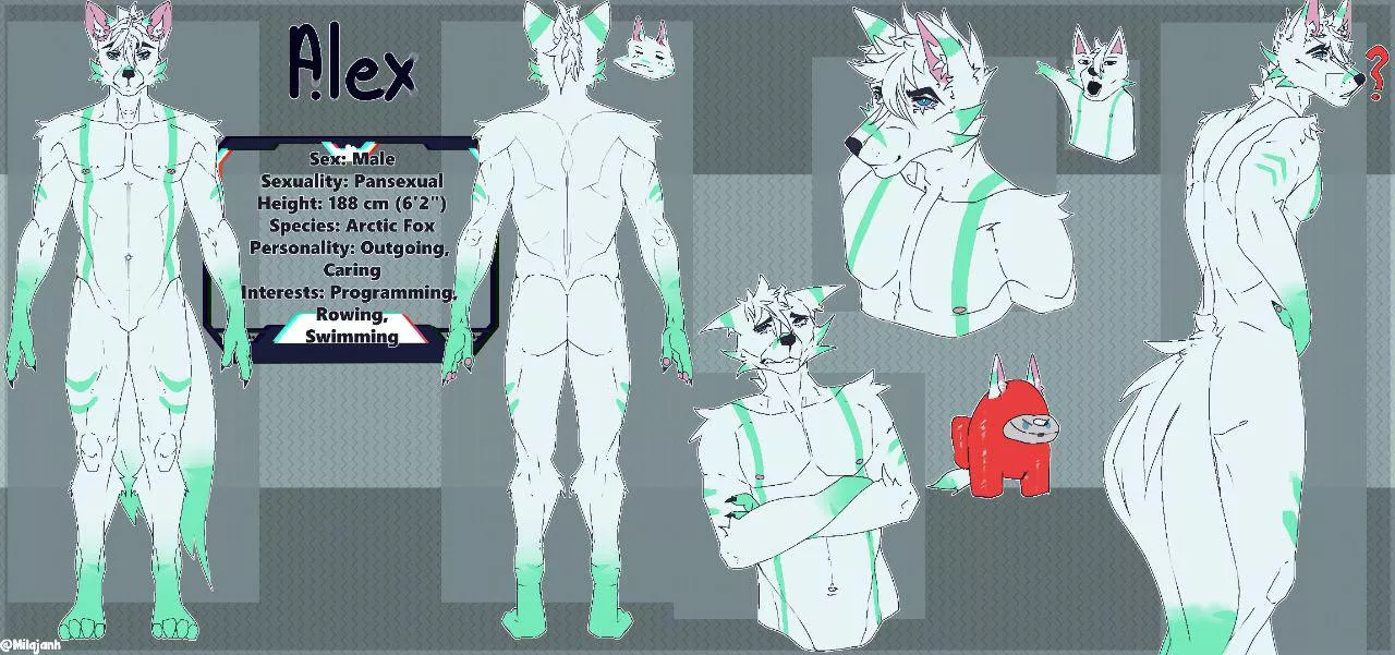 Made a small refsheet for a friend of mine posted by MasuMasuArt