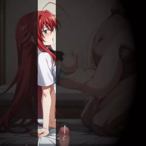 Peeking on Rias (clean picture inside) by RaspberryV