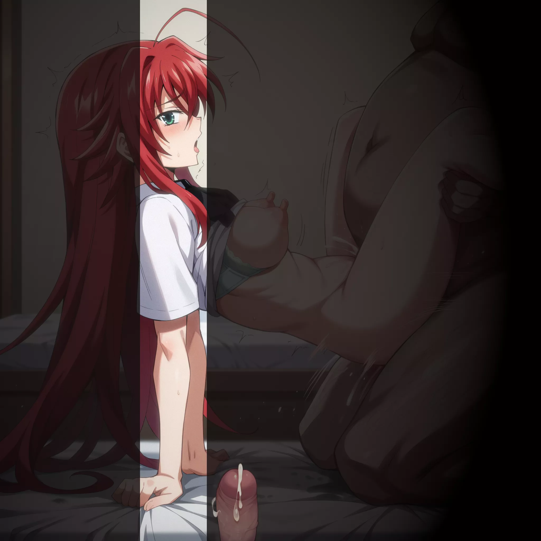 Peeking on Rias (clean picture inside) posted by RaspberryV