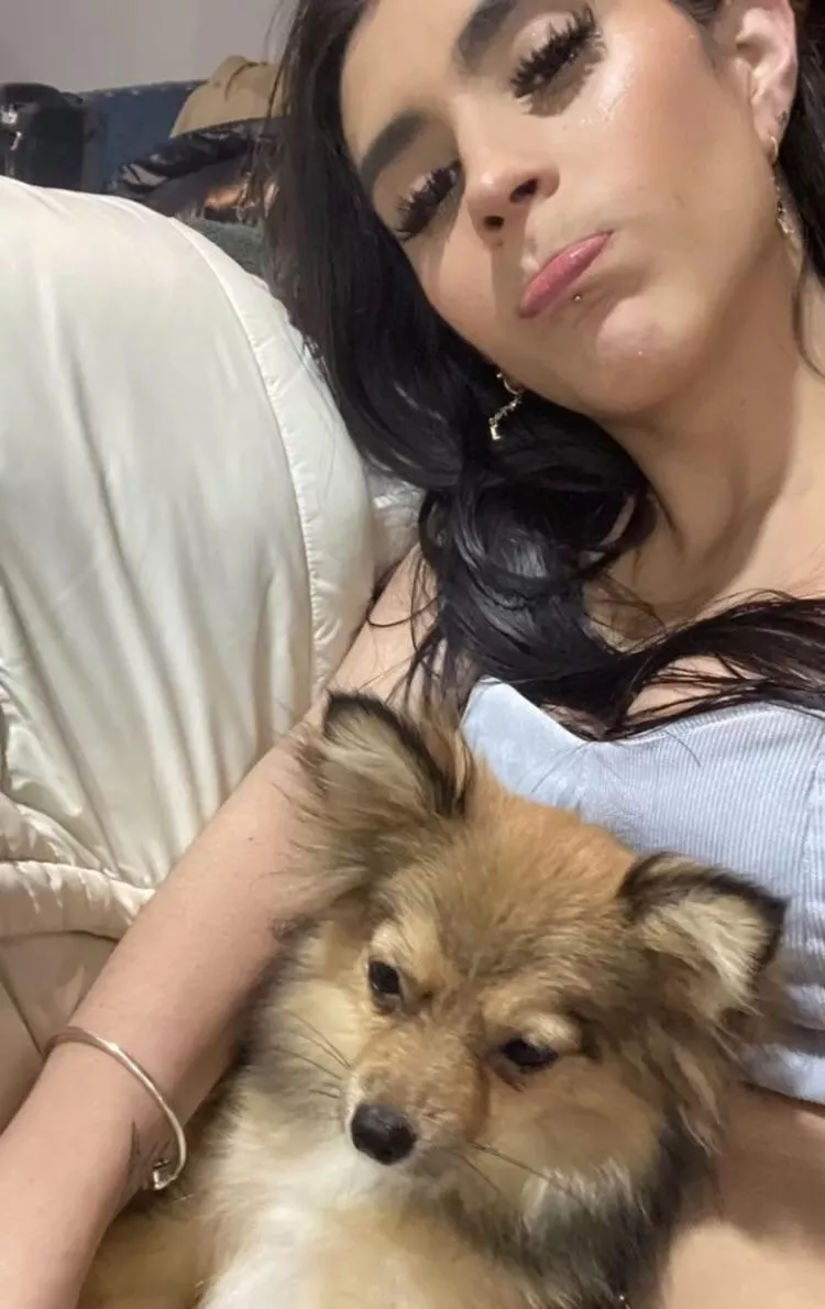 with the darling of the house my dog🥰 posted by xoxocoq