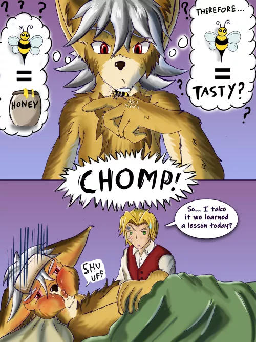 Azee learns a lesson about Bees... (Art by Me) by Farfener