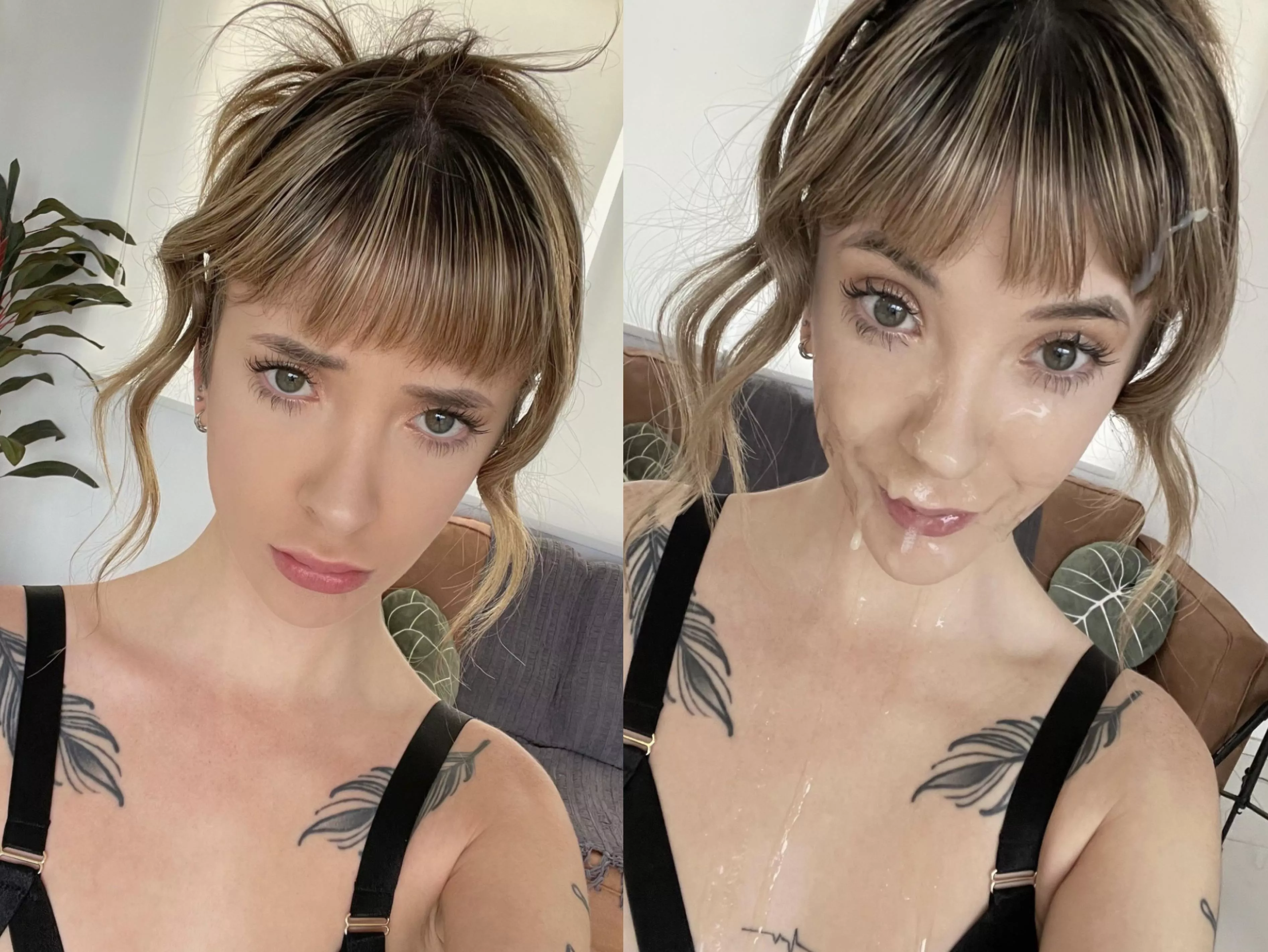 before vs after getting a facial… 😣/😚 posted by jadevowofficial